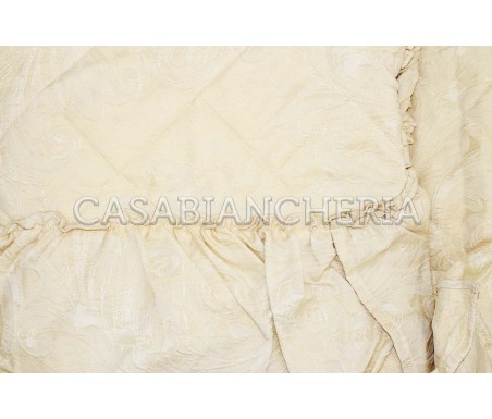 Casabiancheria.it | Copriletto trapuntato matrimoniale GF Ferrari Giada con volant