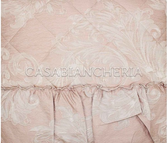 Casabiancheria.it | Copriletto trapuntato matrimoniale GF Ferrari Giada con volant