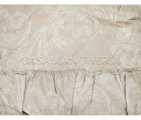 Casabiancheria.it | Copriletto trapuntato matrimoniale GF Ferrari Giada con volant