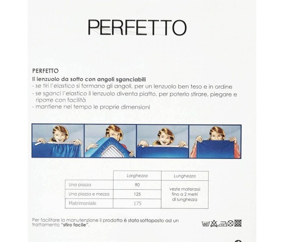 Casabiancheria.it | Lenzuolo con angoli Perfetto Bassetti angoli 30 cm lenzuola lenzuola con elastico bassetti 