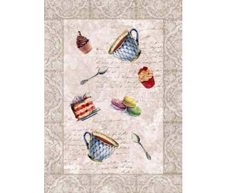 Casabiancheria.it | Strofinaccio Tiffany Tea Pot set 6 pezzi strofinacci di cotone da cucina