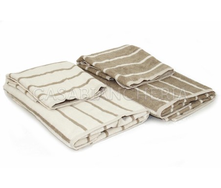 Casabiancheria.it | Set 2 coppie asciugamani di spugna Gabel Naturae Fiume asciugamani di spugna gabel