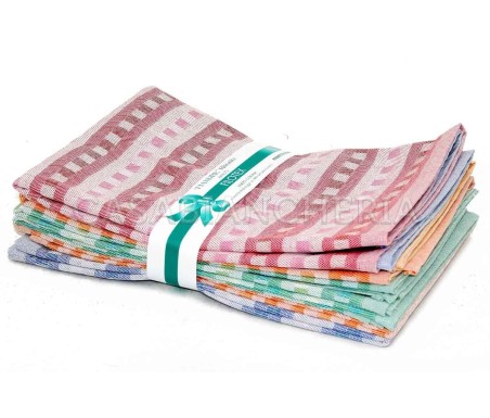 Casabiancheria.it | Set strofinacci di cotone Emilia Fiandra strofinacci asciugpiatti