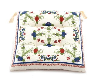 CUSCINO SEDIA stampa romagnola GAROFANO quadrato - Casabiancheria.it 2