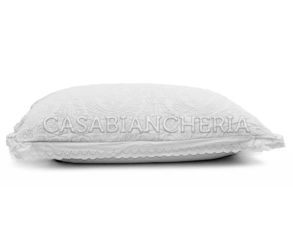 Casa Biancheria | Coppia cuscino arredo decorativo Sangallo cuscino arredo per letto
