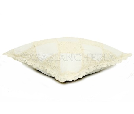 Casabiancheria.it | Cuscino arredo Uncinetto con imbottitura cuscini decorativi con pizzo