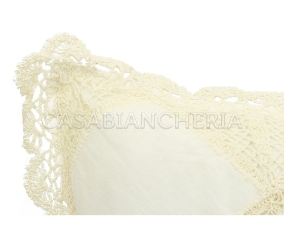 Casabiancheria.it | Cuscino arredo Uncinetto con imbottitura cuscini decorativi con pizzo