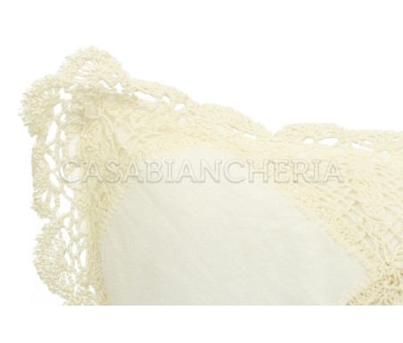 Casabiancheria.it | Cuscino arredo Uncinetto con imbottitura cuscini decorativi con pizzo