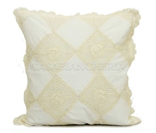 Casabiancheria.it | Cuscino arredo Uncinetto con imbottitura cuscini decorativi con pizzo