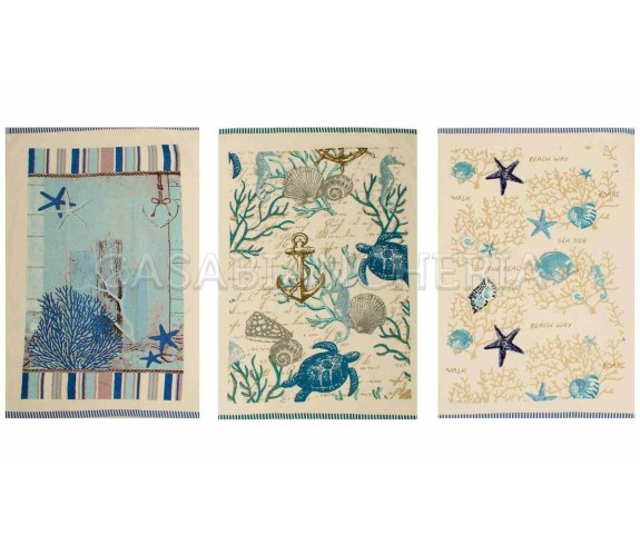 Casabiancheria.it | Strofinaccio di spugna La Mere set 6 pezzi strofinacci marini