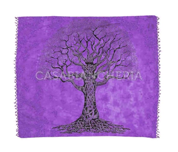 Casa Biancheria | Telo arredo copritutto Batik Albero foulard copridivano di cotone