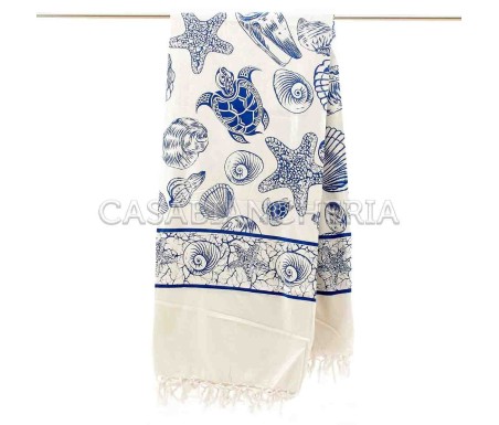 Casa Biancheria | Telo arredo copritutto Batik Ippocampo copritutto indiani Batik