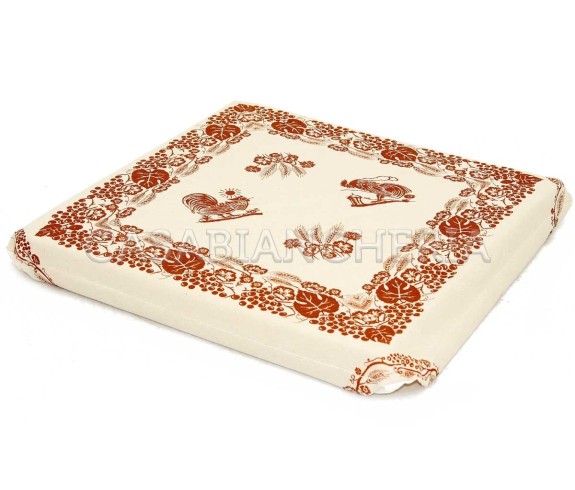 Casabiancheria.it | Cuscino sedia con alette Stampa Romagnola cuscini per sedie da cucina country