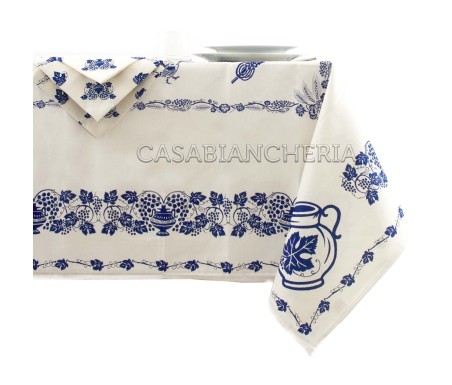 Tovaglia romagnola Blu - Stampe romagnole su Casabiancheria