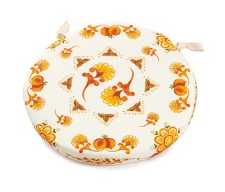 CUSCINO stampa romagnola melograno arancio - Casabiancheria.it 