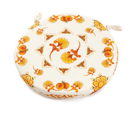 CUSCINO stampa romagnola melograno arancio - Casabiancheria.it 