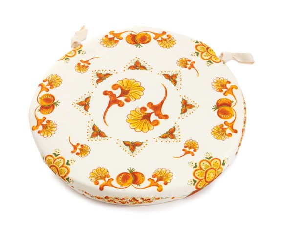 CUSCINO stampa romagnola melograno arancio - Casabiancheria.it 