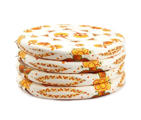 CUSCINO stampa romagnola melograno arancio - Casabiancheria.it 