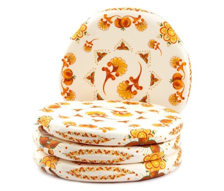 CUSCINO stampa romagnola melograno arancio - Casabiancheria.it 