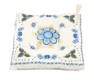 CUSCINO quadrato stampa romagnola melograno blu - Casabiancheria.it 