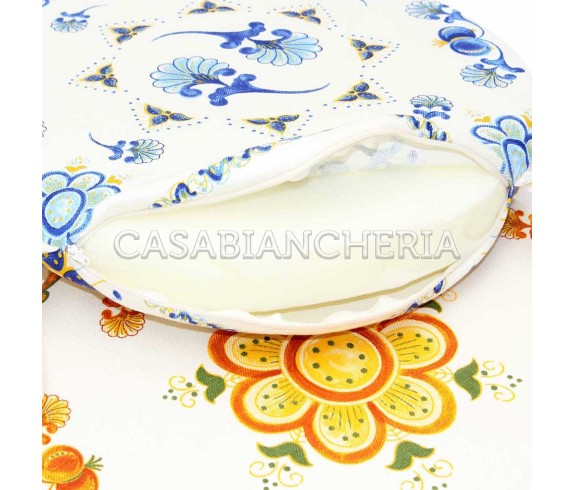 CUSCINO stampa romagnola melograno blu - Casabiancheria.it 