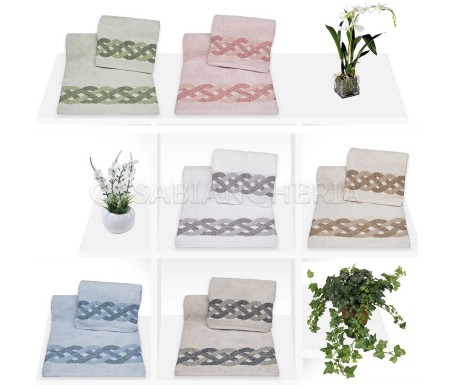 Casabiancheria.it | 3 Coppie asciugamano e ospite Vingi Pompei asciugamani viso ospite in spugna