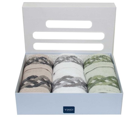 Casabiancheria.it | 3 Coppie asciugamano e ospite Vingi Pompei asciugamani viso ospite in spugna