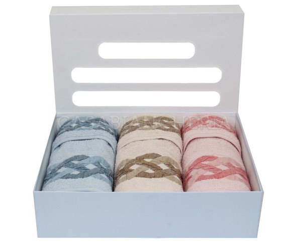 Casabiancheria.it | 3 Coppie asciugamano e ospite Vingi Pompei asciugamani viso ospite in spugna