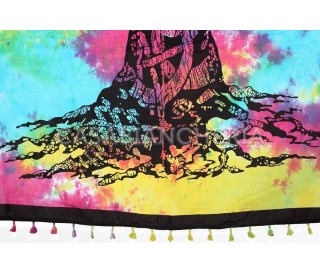 Casabiancheria.it | Telo arredo copritutto Batik Multicolor Albero copritutto di cotone 2