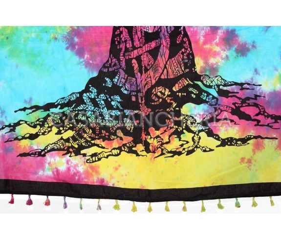 Casabiancheria.it | Telo arredo copritutto Batik Multicolor Albero copritutto di cotone