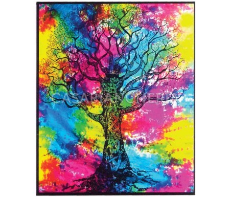 Casabiancheria.it | Telo arredo copritutto Batik Multicolor Albero copritutto di cotone