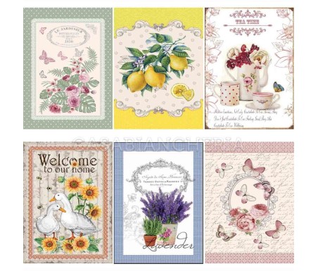 Casa Biancheria | Strofinaccio spugna La Thuile set 6 pezzi strofinacci di spugna da cucina