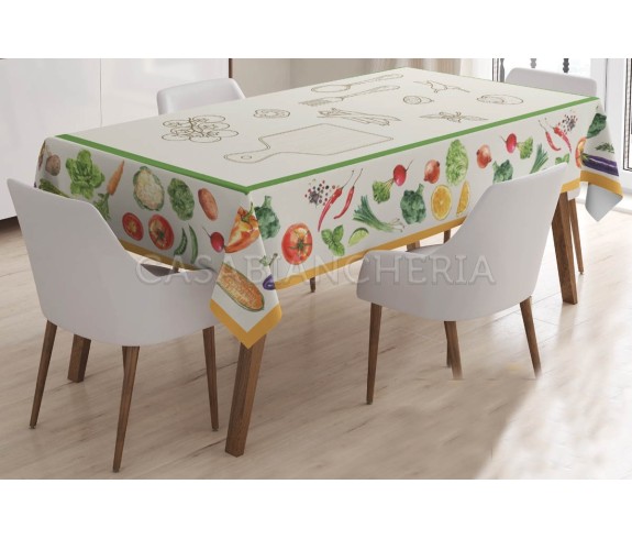 Casabiancheria.it | Tovaglia di cotone a stampa digitale Veggy tovaglia da tavola amazon