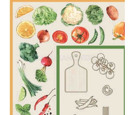 Casabiancheria.it | Tovaglia di cotone a stampa digitale Veggy tovaglia da tavola amazon