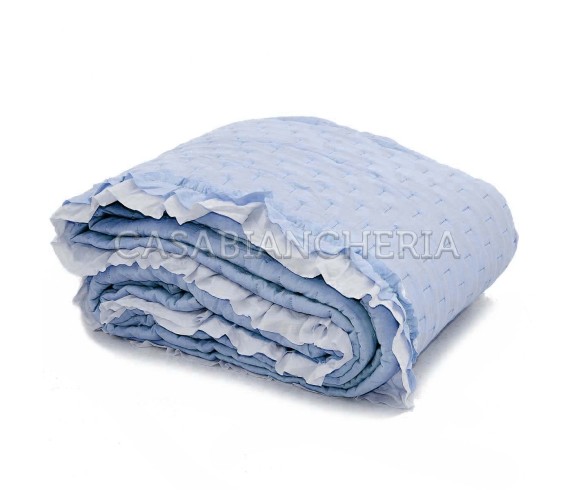 Casabiancheria.it | Copriletto trapuntato con volant Rochelle