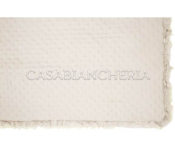 Casabiancheria.it | Copriletto trapuntato con volant Rochelle