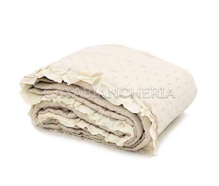 Casabiancheria.it | Copriletto trapuntato con volant Rochelle