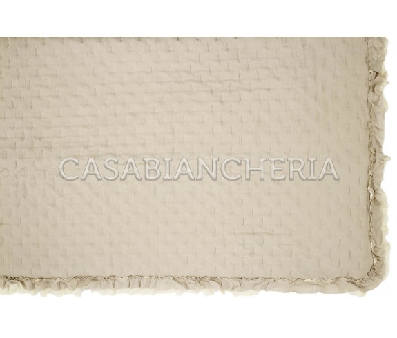 Casabiancheria.it | Copriletto trapuntato con volant Rochelle