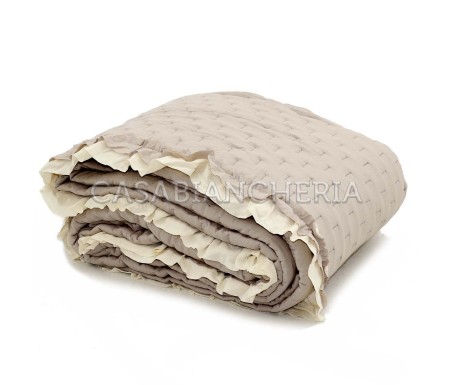 Casabiancheria.it | Copriletto trapuntato con volant Rochelle