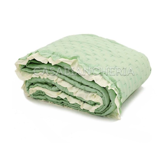 Casabiancheria.it | Copriletto trapuntato con volant Rochelle