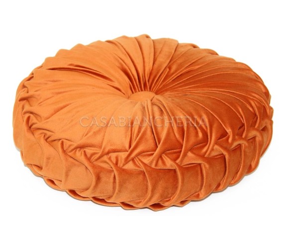 Casabiancheria.it | Cuscino arredo tondo con imbottitura Imperial cuscino decorativo tondo in velluto