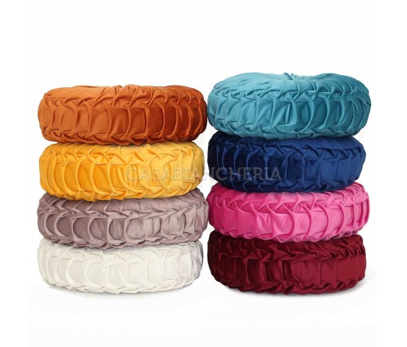 Casabiancheria.it | Cuscino arredo tondo con imbottitura Imperial cuscino decorativo tondo in velluto