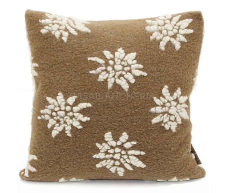 Casabiancheria.it | Cuscino arredo di lana cotta con imbottitura Edelweiss cuascino decorativo in lana cotta