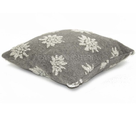 Casabiancheria.it | Cuscino arredo di lana cotta con imbottitura Edelweiss cuascino decorativo in lana cotta