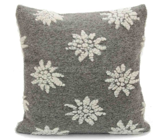 Casabiancheria.it | Cuscino arredo di lana cotta con imbottitura Edelweiss cuascino decorativo in lana cotta