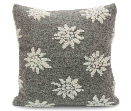 Casabiancheria.it | Cuscino arredo di lana cotta con imbottitura Edelweiss cuascino decorativo in lana cotta