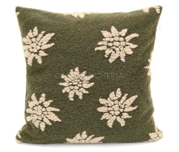 Casabiancheria.it | Cuscino arredo di lana cotta con imbottitura Edelweiss cuascino decorativo in lana cotta