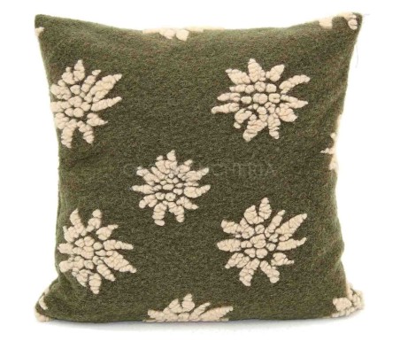 Casabiancheria.it | Cuscino arredo di lana cotta con imbottitura Edelweiss cuascino decorativo in lana cotta