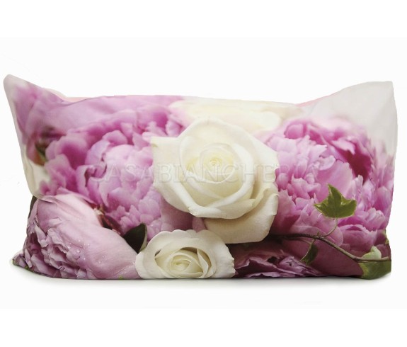 Casa Biancheria | Federa per guanciale a stampa digitale Candidi Boccioli federe cuscini letto  amazon