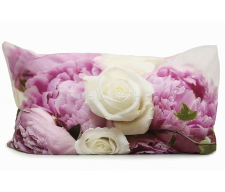 Casa Biancheria | Federa per guanciale a stampa digitale Candidi Boccioli federe cuscini letto  amazon